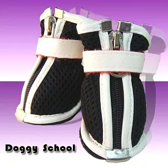 DoggySchool 三層防護寵物鞋-黑色-1號