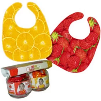 荷蘭Freshwear-創意果醬罐裝圍兜（草莓＆柳橙）兩罐乙組