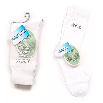 SNOW TRAVEL COOLMAX排汗快乾抗菌襪三雙(白)_M