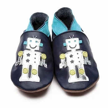 英國Inch Blue -英國手工學步鞋禮盒Little Robot Navy(6~12M)