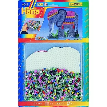 《Hama 拼拼豆豆》1,300 顆拼豆主題樂園動物園系列-大象