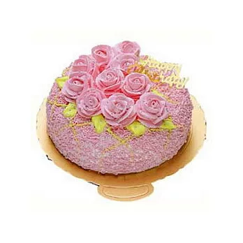 《甜點名店》烘焙雅集粉紅玫瑰8吋蛋糕(含運)