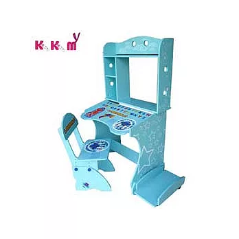 【kikimmy】兒童升降成長學習電腦桌椅組-天空藍