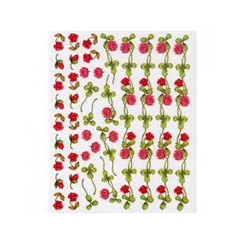 KD轉印紙．紅花線條