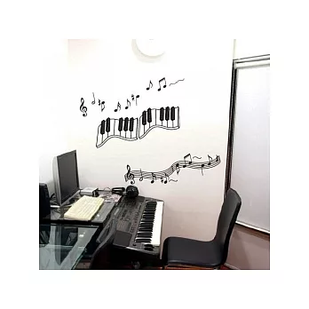 【ECO World 】進口壁貼-旋律1 (黑色款)