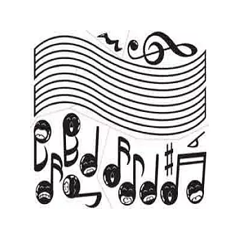 【ECO World 】進口壁貼-旋律2 (黑色款)