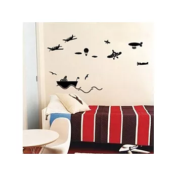 【ECO World 】進口壁貼-海空幻想曲 (黑色款)