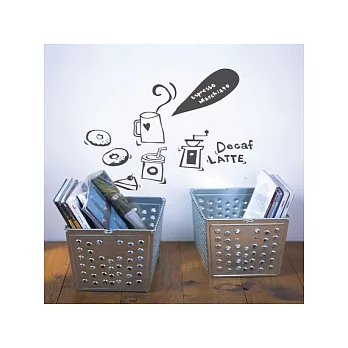 【Design W 創意壁貼】時尚家飾 Cafe terrace(灰色款)