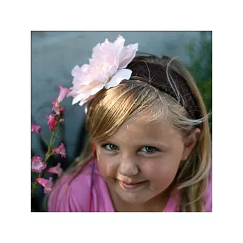 美國Gigis手工花朵髮帶，繽紛又時尚，0-2歲-Squeeze Headband-Brown！