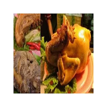 饕客【三牲禮盒(大)-糖燻公雞+豬肉+炸魚】