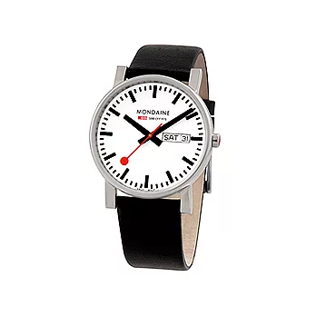 MONDAINE 瑞士國鐵3.8公分Day Date 雙視窗腕錶