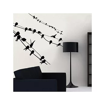 【ORIENTAL創意壁貼】Birds on wires(灰色)