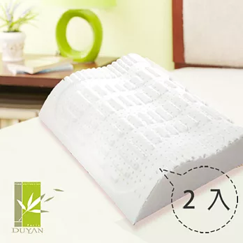 【DUYAN竹漾】人體工學 護背乳膠枕(2入)=專利浮條設計=