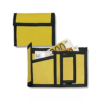 《VOYAGER》輕便魔鬼氈短夾 (黃)