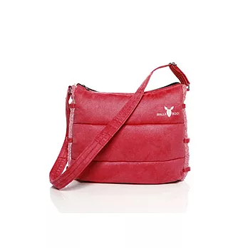 荷蘭 wallaboo baby bag soft 時尚媽咪斜背包-暖紅