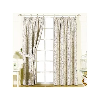 棉花田【維納斯】印花穿掛兩用遮光窗簾-紅色(270x240cm)