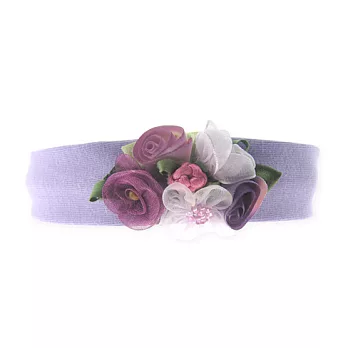 美國製Faigie手工花朵髮帶紫花-嬰兒款