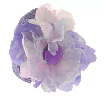 美國製Faigie手工花朵針織帽-紫朱纓花