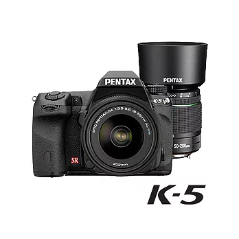 PENTAX K5 +18-55WR+50-200WR雙鏡組(公司貨)+32G C10+專用電池