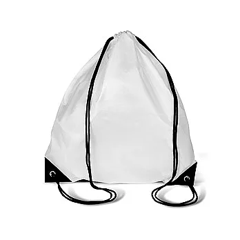 《VOYAGER》27 g 單色束口後背袋(白)