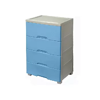 《清寬》日系大容量四抽收納櫃-藍色