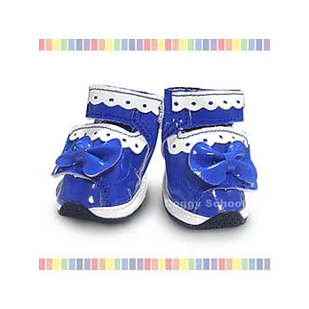 韓國原裝Doggy School 蕾 絲 蝴 蝶 結 鞋【藍色】(0號)藍色