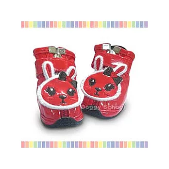 韓國原裝Doggy School兔兔鞋【紅色】(0號)