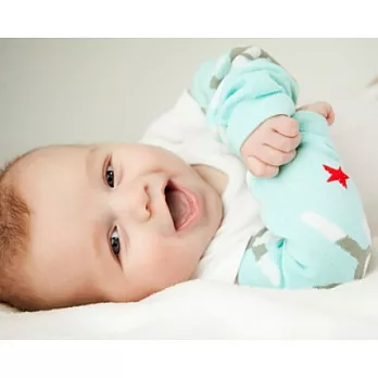 澳洲Huggalugs創意手襪套嬰兒禮盒版Sock Monkey Blue，時尚實惠的選擇！