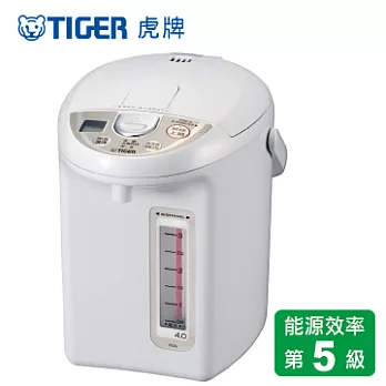 TIGER虎牌 4.0L 超大按鈕電氣熱水瓶_ WU色(PDN-A40R-WU)