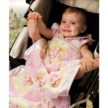美國Bunnies By The Bay海灣兔,黃小鴨粉黃雛菊棋盤推車毯/安撫巾,Daisy Stroller Blanket!