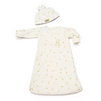 美國Bunnies By The Bay海灣兔,白小兔棉帽連身衣睡袋組,Bunny Sack & Hat Set-Cream!