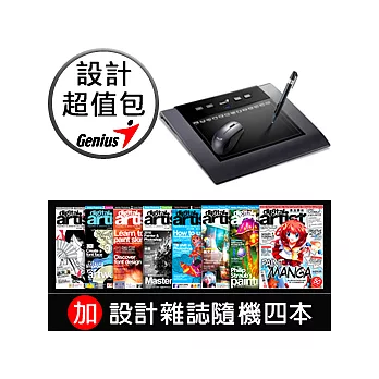 《Genius》MousePen M508W [無線設計師款數位繪圖板] ★買一加四設計超值包★