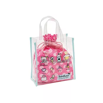 San-X懶熊旅行系列束口透明雙層提袋