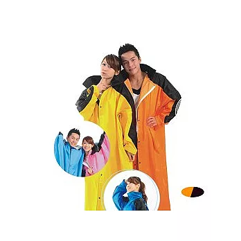 [Waterproof] 雙色防水風雨衣(黃黑)2XL