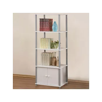 《Homelike》60cm五層雙門置物櫃/收納櫃(純白色)