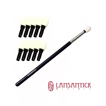 LSY林三益 524 更換式眼影刷 (附海綿頭10入/組)