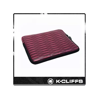 【美國K-CLIFFS】條紋系列筆電防震包(9.7吋)_酒紅