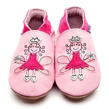 英國製Inch Blue，真皮手工學步鞋禮盒-Fairy Princess-Baby Pink/Fuchsia(18~24M)