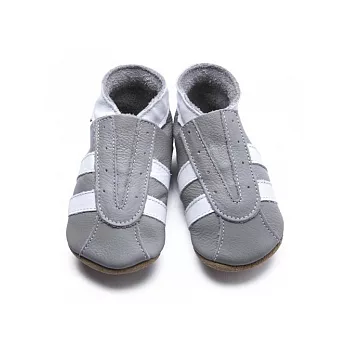 英國製Inch Blue，真皮手工學步鞋禮盒-Sport-Grey/White(6~12M)