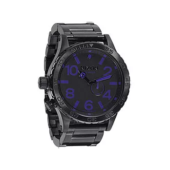NIXON The 51-30超越潛能運動腕錶(鋼帶/紫)