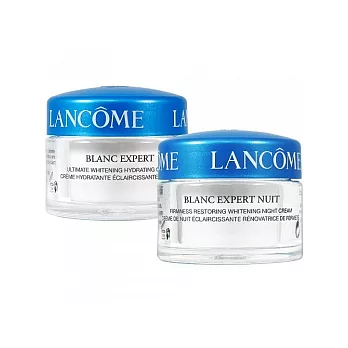 LANCOME 蘭蔻 鐳射光瞬白精華日間凝霜(15ml)+晚霜(15ml)