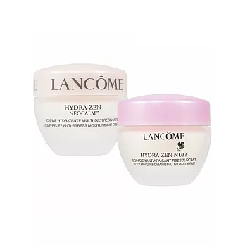 LANCOME 蘭蔻 超水妍舒緩保濕霜(15ml)+晚霜(15ml)