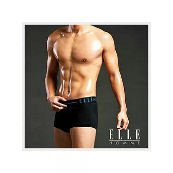 ELLE HOMME窄版鬆緊帶萊卡平口褲《超值3件組》黑色_M