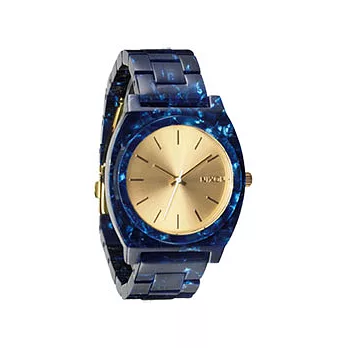 NIXON The TIME TELLER ACETATE 絕代風華時尚玻麗腕錶(藍)