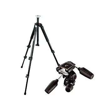 Manfrotto 804RC2 三向雲台 + 190XB 鋁合金三節三腳架/146cm