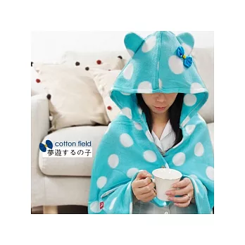 棉花田【夢遊娃娃】超Q創意保暖毯-天空藍(72x150cm)