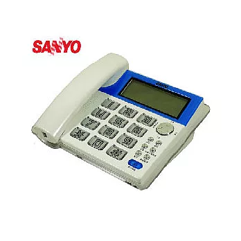 SANYO三洋來電顯示有線電話機 TEL-981-(珍珠白)