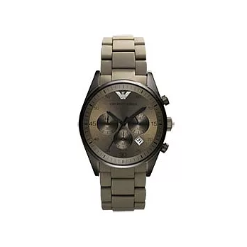 EMPORIO ARMANI 精焠魅力計時運動腕錶(咖啡灰-小)