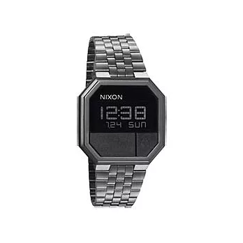 NIXON The RE-RUN雅痞概念時尚運動腕錶(鐵灰)