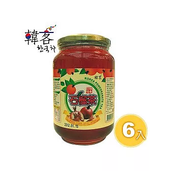 【韓客】蜂蜜石榴茶1000g∕瓶x6入